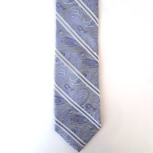 Pronto Uomo Couture Silver 100% Silk Handmade Tie